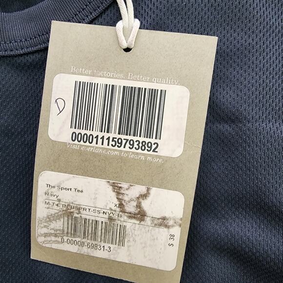 EVERLANE NWT Performance Pique Sport Tee BUNDLE 2X Navy Olive Men's XL - Picture 5 of 8